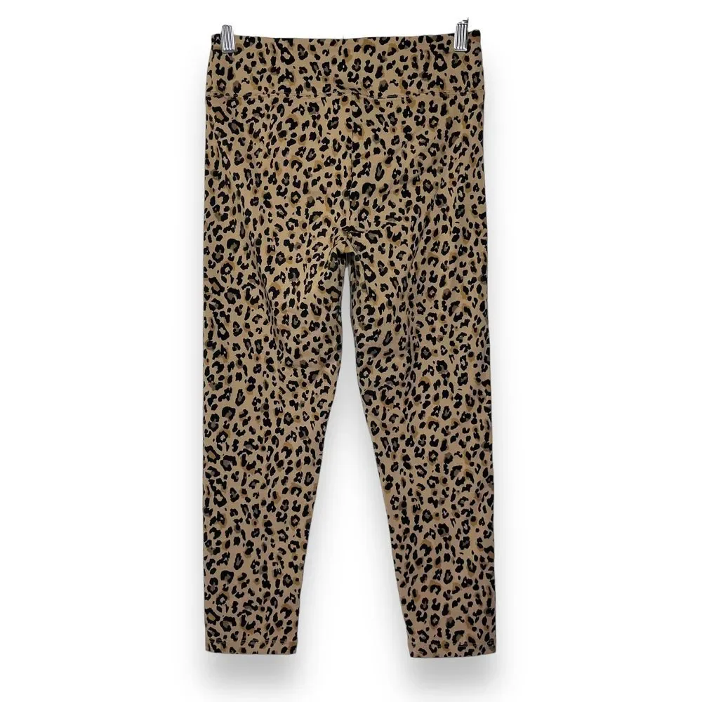 J. Crew‎ NWOT Cropped Leopard Leggings Cotton Women's Size Small